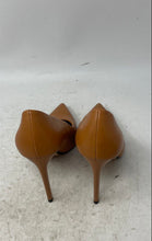 Load image into Gallery viewer, Zara Womens Brown Leather Slip-On Pointed Toe Stiletto Pump Heels Size 38