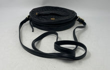 Load image into Gallery viewer, Tommy Hilfiger Womens Black Monogram Adjustable Strap Inner Pocket Crossbody Bag