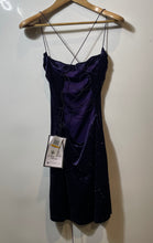 Load image into Gallery viewer, B. Darlin Womens Purple Sleeveless Cowl Neck Pullover Mini Dress Size S With Tag