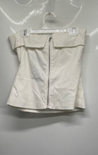 Load image into Gallery viewer, Thatssofetch Womens White Strapless Back Zip Cropped Tube Top Size 2 With Tag
