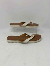 Load image into Gallery viewer, Coach Womens Shelly A00960 White Brown Slip-On Flip-Flop Sandals Size 8.5 B