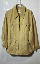 Load image into Gallery viewer, Loft Mens Tan Cotton Long Sleeve Regular Fit Full-Zip Utility Jacket Size Medium