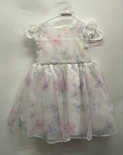Load image into Gallery viewer, Blueberi Boulevard Girls White Floral Ruffle Back Button A-Line Dress Size 6X