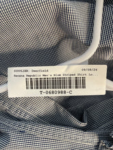 Load image into Gallery viewer, Banana Republic Mens Blue Geometric Cotton Collared Button-Up Shirt Size Large