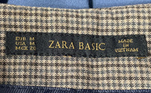 Load image into Gallery viewer, Zara Basic Womens Brown Plaid Flat Front Skinny Leg Dress Pants Size Medium
