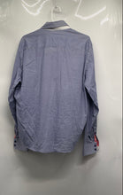 Load image into Gallery viewer, Italian Repubblica Mens Blue White Printed Long Sleeve Button-Up Shirt Size 5