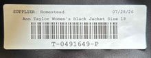 Load image into Gallery viewer, Ann Taylor Womens Black Long Sleeve Flap Pockets One-Button Blazer Size 18