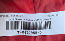 Load image into Gallery viewer, Torrid Womens Black Whatever 92 Long Sleeve Full-Zip Bomber Jacket Size 1