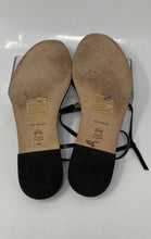 Load image into Gallery viewer, Authentic Tory Burch Womens Capri Black Leather Thong Sandals Size 8.5M Damaged