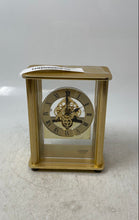 Load image into Gallery viewer, Linden Gold-Tone Decorative Quartz Battery-Operated Analog Desk Clock