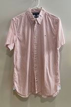 Load image into Gallery viewer, Tommy Hilfiger Mens Pink Printed Collared Button-Up Shirt Size Medium