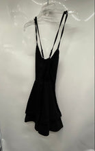 Load image into Gallery viewer, Luna Tu Womens Black V-Neck Spaghetti Straps Smocked Back Mini Dress Size L