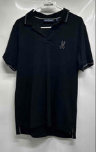 Load image into Gallery viewer, Psycho Bunny Mens Black Pima Cotton Short Sleeve Collared Polo Shirt Size 5