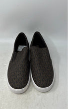 Load image into Gallery viewer, Michael Kors Mens Brown Signature Print Round Toe Slip-On Sneaker Shoes Size 11