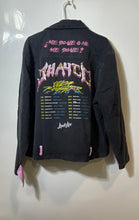 Load image into Gallery viewer, Loud And Live Womens Black Printed Long Sleeve Pockets Biker Jacket Size XL