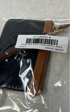 Load image into Gallery viewer, Dooney & Bourke Womens Black Brown Leather Zipper Wristlet Wallet