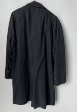 Load image into Gallery viewer, London Fog Mens Black Long Sleeve Collared Pockets Trench Coat Size 40