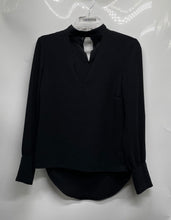 Load image into Gallery viewer, Zara Womens Black Keyhole Neck Long Sleeve Pullover Blouse Top Size XS