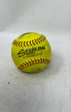 Load image into Gallery viewer, Sterling Status Yellow Leather Stitched Fastpitch Game Softball Ball