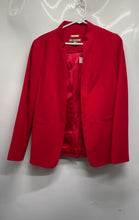 Load image into Gallery viewer, Talbots Womens Red Long Sleeve Pockets Notch Lapel Tuxedo Blazer Size 8