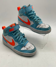 Load image into Gallery viewer, Nike Boys Court Borough Mid 2 HF4791-407 Blue White Basketball Shoes Size 4Y