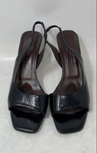 Load image into Gallery viewer, Donald J Pliner Womens Black Leather Slip-On Open Toe Slingback Heels Size 6.5M