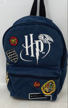 Load image into Gallery viewer, Harry Potter Womens Navy Blue Hogwarts Outer Pocket Adjustable Strap Backpack