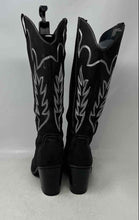 Load image into Gallery viewer, Unbranded Womens Black White Embroidered Side-Zip Cowgirl Western Boots Size 8WW