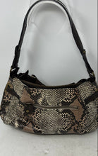 Load image into Gallery viewer, Jessica Simpson Womens Brown Black Snakeskin Inner Pockets Shoulder Bag