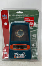 Load image into Gallery viewer, NFL Miami Dolphins Team Logo The Rocking Clock With Digital Alarm Not Tested
