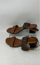 Load image into Gallery viewer, Italian Shoemakers Womens Brown Leather Block Heel Slingback Sandals Size 6.5