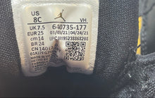 Load image into Gallery viewer, Nike Boys Air Jordan 1 Mid 640735-177 Black White Gold Leather Sneakers Shoes 8C