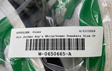 Load image into Gallery viewer, Authentic Nike Kids Jordan 1 Mid White Green Sneakers Shoes Size 3Y