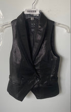 Load image into Gallery viewer, Armani Exchange Womens Black Sleeveless Peak Lapel Double-Breasted Vest Size XS