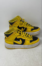 Load image into Gallery viewer, Nike Womens Dunk High Up DH3718-001 Yellow Black Lace-Up Sneaker Shoes Size 7.5