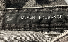 Load image into Gallery viewer, Armani Exchange Mens J22 Black Denim Dark Wash Tapered Leg Jeans Size 30