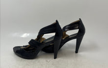 Load image into Gallery viewer, Michael Kors Womens Berkley Black Patent Leather High Platform Heels Size 6.5M
