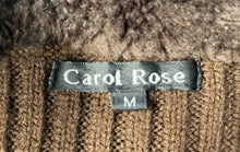 Load image into Gallery viewer, Carol Rose Womens Brown Long Sleeve Full-Zip Knitted Cardigan Sweater Size M