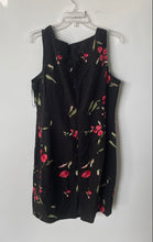 Load image into Gallery viewer, Jones New York Womens Black Floral Sleeveless Round Neck Mini Dress Size 16