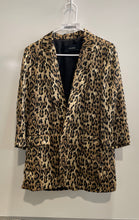 Load image into Gallery viewer, Zara Womens Brown Black Animal Print Open Front Blazer Size Small