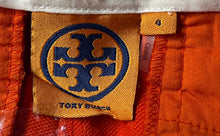 Load image into Gallery viewer, Tory Burch Womens Orange Flat Front Pockets Casual Bermuda Shorts Size 4