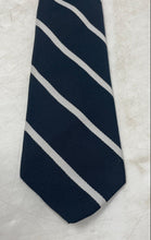 Load image into Gallery viewer, Count Dino Mens Black White Striped Adjustable Pointed Tie One Size