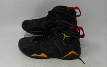 Load image into Gallery viewer, Nike Boys Air Jordan 7 DQ6040-081 Black Yellow Lace-Up Sneakers Shoes Size 4.5Y