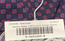 Load image into Gallery viewer, Express Womens Multicolor Geometric Print The Portofino Button-Up Shirt Size M