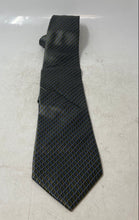 Load image into Gallery viewer, Ike Behar Mens Gray Argyle Keeper Loop Bar Track Formal Pointed Tie