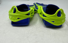 Load image into Gallery viewer, U.S. Divers Kids Fluorescent Blue Green Open Heel Fins Size Medium 1-4