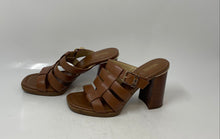 Load image into Gallery viewer, Michael Kors Womens Jagger Brown Open Toe Block Slide Sandals Size 8