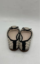 Load image into Gallery viewer, Zara Girls White And Black Polka Dot Mesh Bow Slip-On Ballerina Shoes Size EU 32