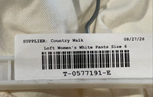 Load image into Gallery viewer, Loft Womens Beige Flat Front Regular Fit Straight Leg Trouser Pants Size 6
