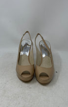 Load image into Gallery viewer, Michael Kors Womens Beige Peep Toe High Stiletto Slingback Heels Size 7 M